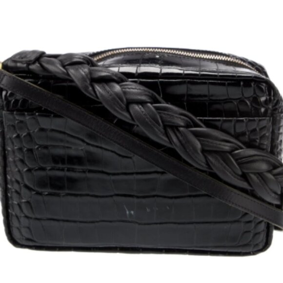 Clare V. Embossed Leather Shoulder Bag - Picture 2 of 5